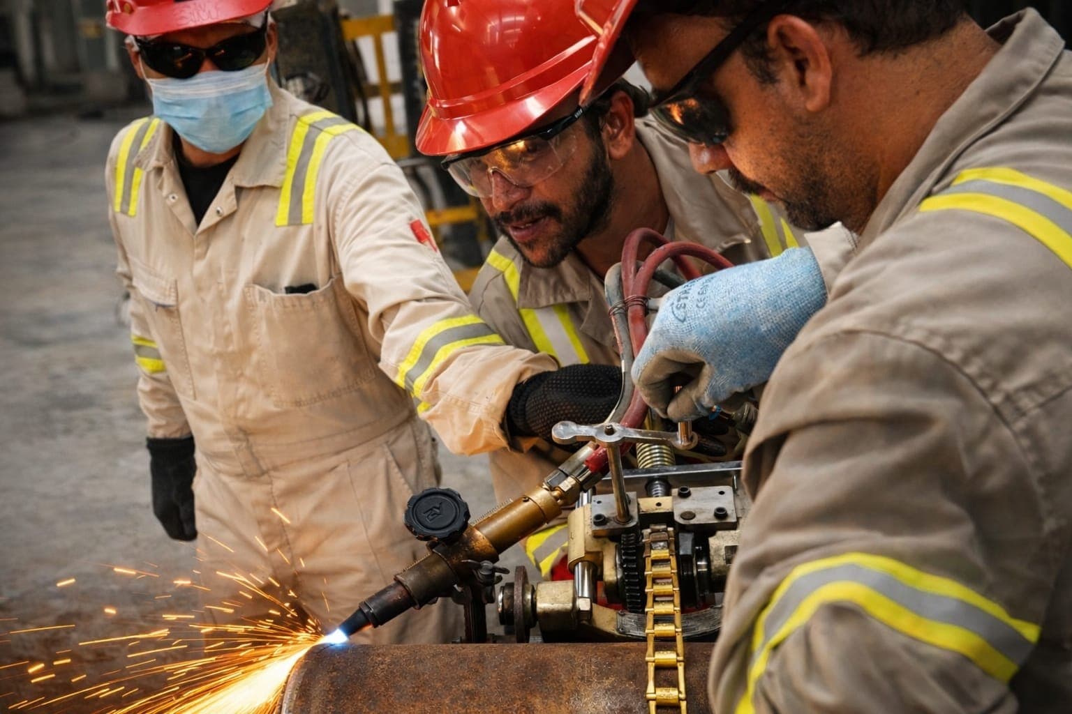 Industrial manpower supporting active fabrication and project work